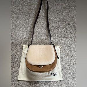 UGG Sherpa/Leather Crossbody with Dust Bag